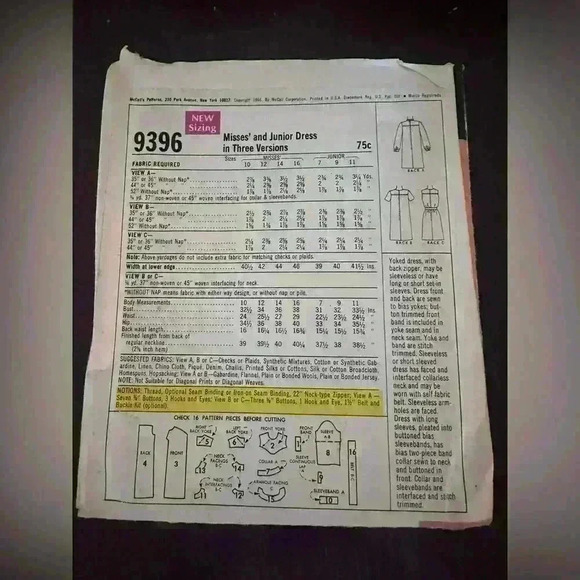 Vintage 1960s sewing pattern - Picture 2 of 2